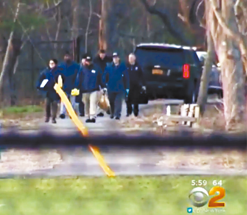 受害人被引诱到公园附近树林后遭埋伏施袭。 CBS纽约截图 受害人被引诱到公园附近树林后遭埋伏施袭。 CBS纽约截图