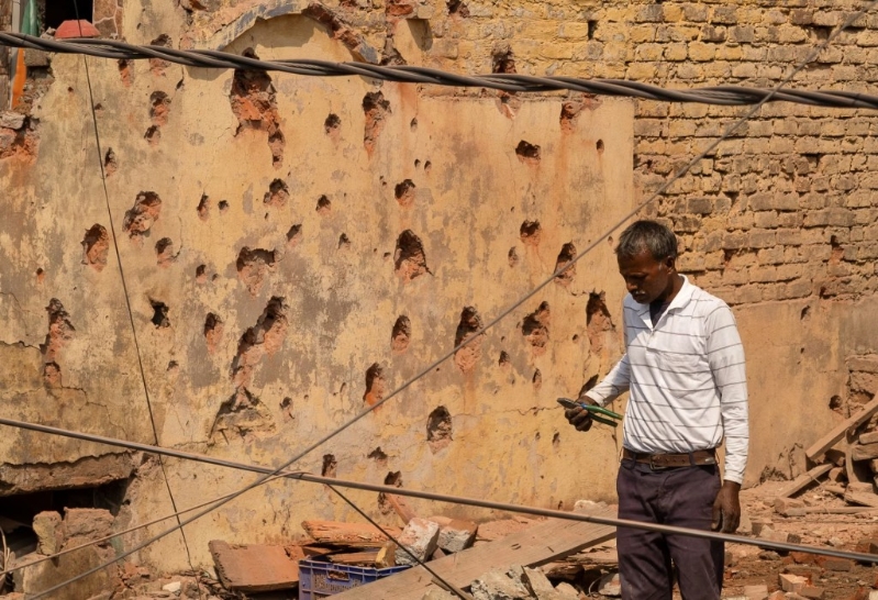 印度有房屋受损。 路透社 印度有房屋受损。 路透社