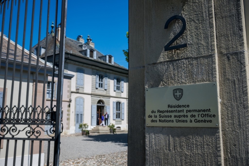 会谈于周六上午在联合国日内瓦办事处瑞士常驻代表官邸展开。法新社 会谈于周六上午在联合国日内瓦办事处瑞士常驻代表官邸展开。法新社