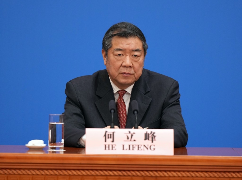 中国国务院副总理何立峰。中新社 中国国务院副总理何立峰。中新社