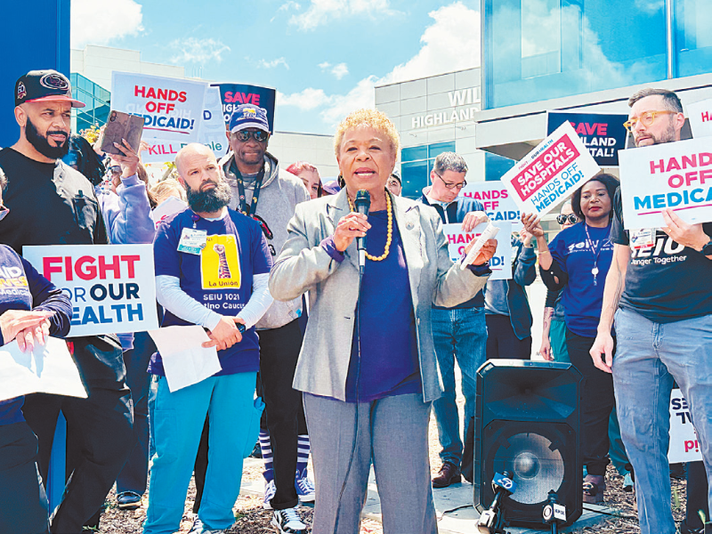 候任屋仑市长芭芭拉李表示反对国会削减医疗补助金。 候任屋仑市长芭芭拉李表示反对国会削减医疗补助金。