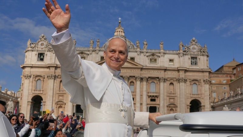 良十四世成为首位美籍教宗。 美联社.jpeg 良十四世成为首位美籍教宗。 美联社.jpeg