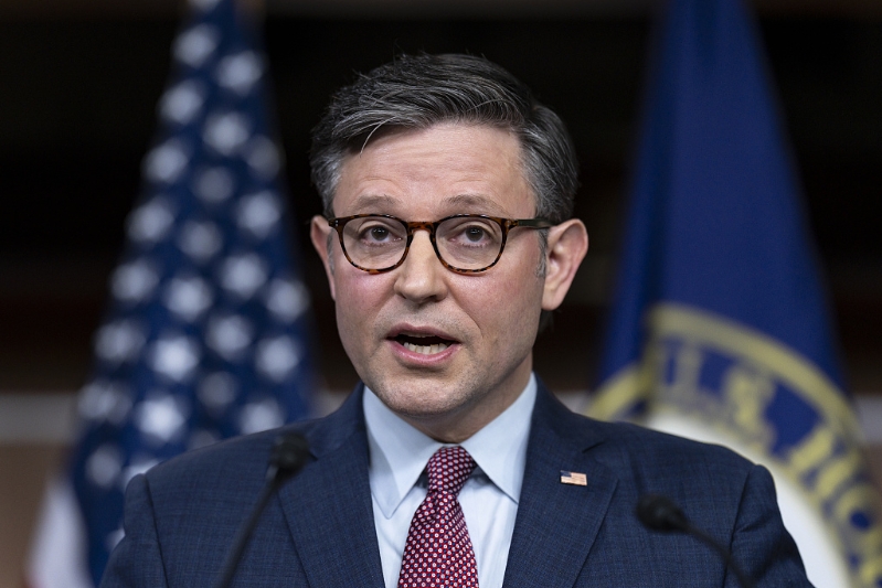 美国众议院议长迈克·约翰逊 资料图 美国众议院议长迈克·约翰逊 资料图