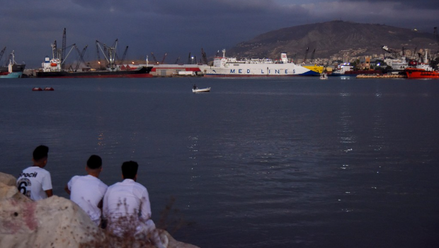 利比亚首都的黎波里港口。 利比亚首都的黎波里港口。