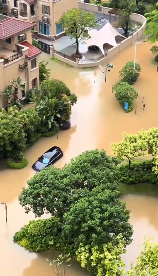 广东阳江日前的大暴雨情况。 广东阳江日前的大暴雨情况。