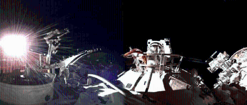 神舟二十号航天员乘组完成第一次出舱。 神舟二十号航天员乘组完成第一次出舱。