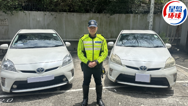 新界南总区交通部打击非法载客取酬。 新界南总区交通部打击非法载客取酬。