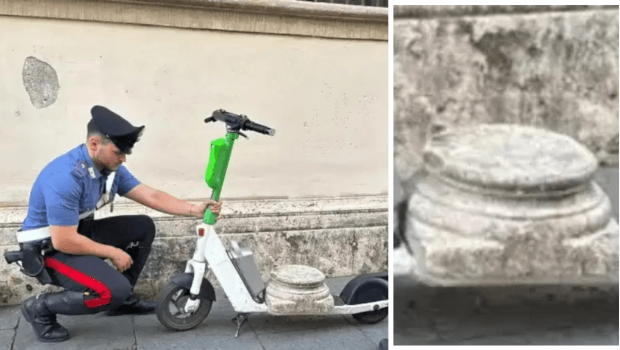 电动滑板车偷运古罗马文物? 电动滑板车偷运古罗马文物?