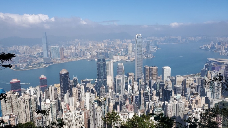 卢吉道俯瞰维港景色。 卢吉道俯瞰维港景色。