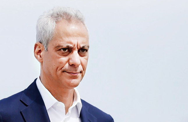 芝加哥前市长伊曼纽尔预料将角逐2028年大选。 美联社资料图片 芝加哥前市长伊曼纽尔预料将角逐2028年大选。 美联社资料图片