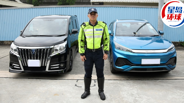 港岛总区交通部打击非法载客取酬,拘2本地男司机及扣留两车。 港岛总区交通部打击非法载客取酬,拘2本地男司机及扣留两车。