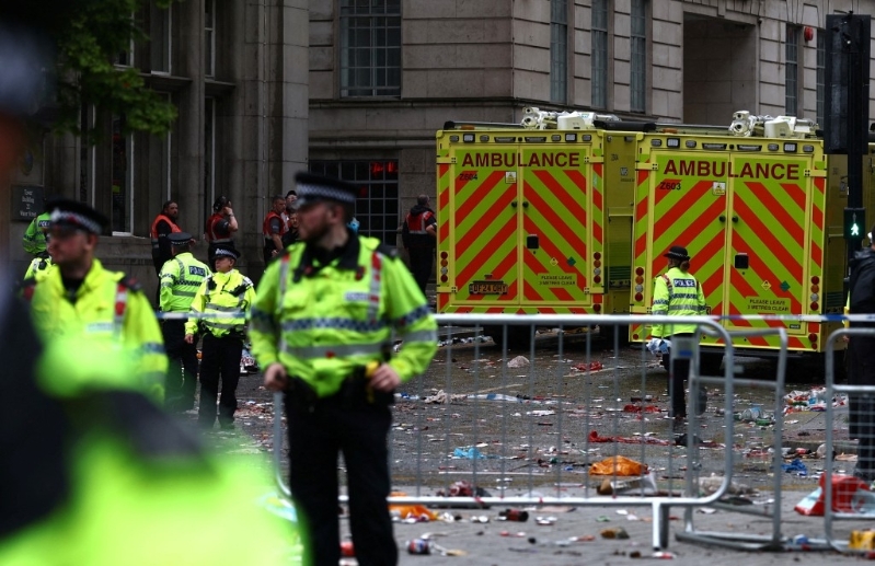 当地警方封锁现场调查。路透社 当地警方封锁现场调查。路透社