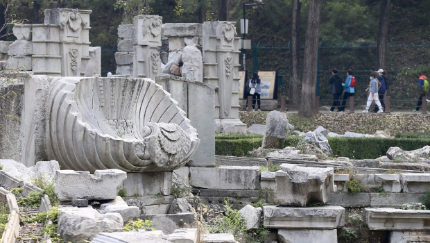 北京圆明园遗址。 北京圆明园遗址。