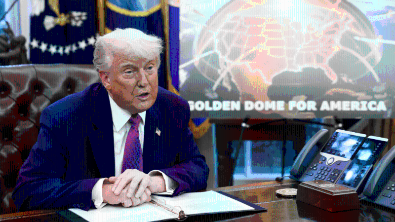 特朗普公布“金穹”导弹防御系统发展规划。 特朗普公布“金穹”导弹防御系统发展规划。