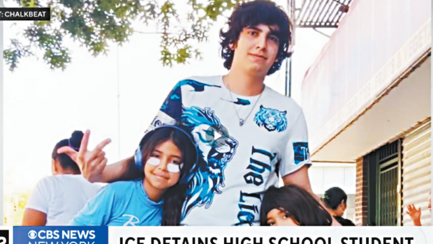 委内瑞拉青年迪伦在纽约移民法庭被捕。 委内瑞拉青年迪伦在纽约移民法庭被捕。