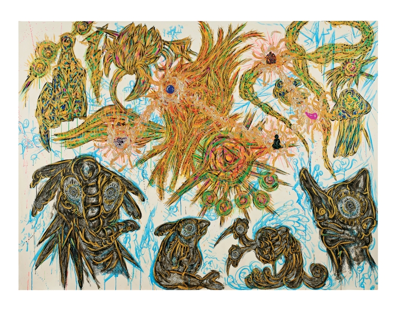 小松美羽《21区域的众多世界交错》(2023年),估价为650,000 – 900,000港元。 小松美羽《21区域的众多世界交错》(2023年),估价为650,000 – 900,000港元。