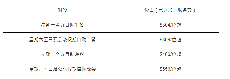 聆渢咖啡厅长者自助餐优惠价目表: 聆渢咖啡厅长者自助餐优惠价目表: