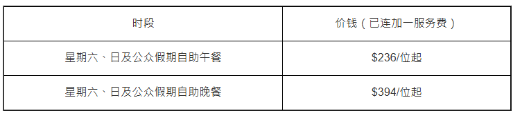荃湾The Platter长者自助餐优惠价目表: 荃湾The Platter长者自助餐优惠价目表: