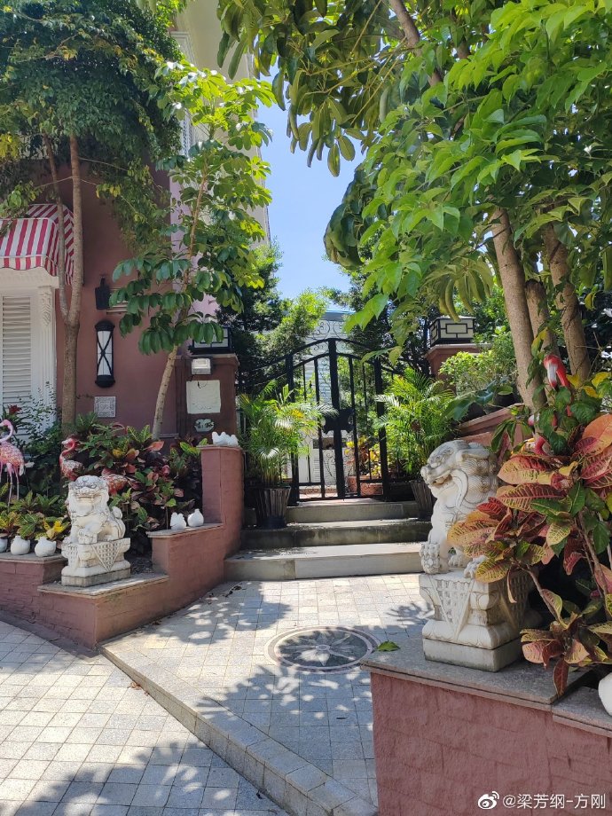 另一边的大闸直接通往花园,旁边亦种满大树。 另一边的大闸直接通往花园,旁边亦种满大树。