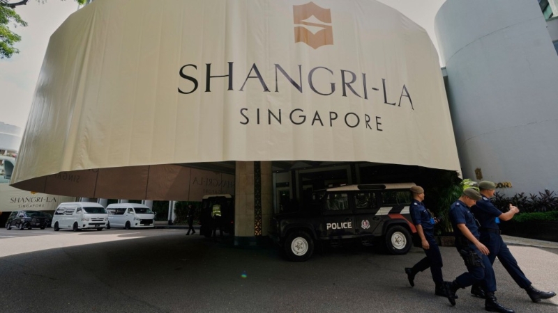 第22届香格里拉对话会在新加坡开幕。 第22届香格里拉对话会在新加坡开幕。
