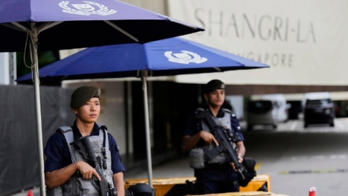 香格里拉对话会在新加坡开幕。 香格里拉对话会在新加坡开幕。