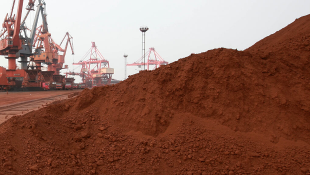 江苏连云港码头待出口的稀土。 江苏连云港码头待出口的稀土。