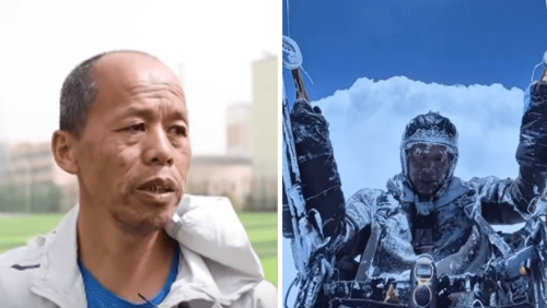 彭玉江被云吸至高空时全身结冰。 彭玉江被云吸至高空时全身结冰。