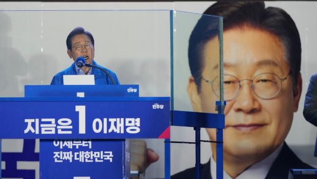 韩国总统选战,候选人李在明呼声最高。 韩国总统选战,候选人李在明呼声最高。