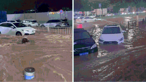 广东多地遭遇暴雨。 广东多地遭遇暴雨。