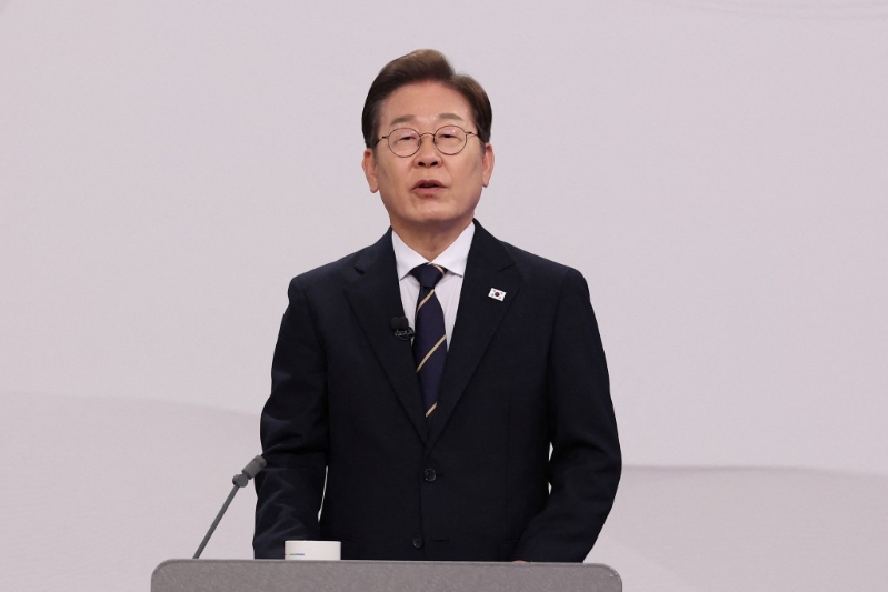 李在明。路透社 李在明。路透社