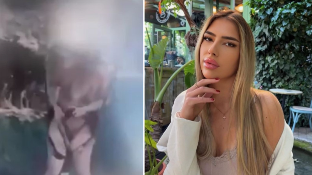 19岁蒂亚娜体验滑翔伞时,离奇解开安全扣。 19岁蒂亚娜体验滑翔伞时,离奇解开安全扣。