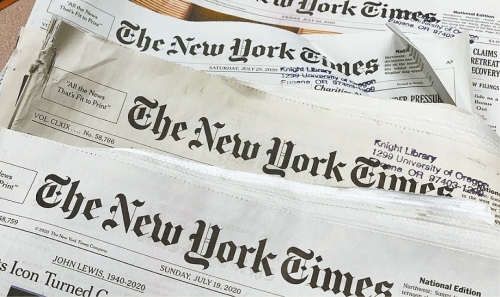 《纽时》正为版权问题与ChatGPT和其他AI公司打官司。 俄勒冈大学图片 《纽时》正为版权问题与ChatGPT和其他AI公司打官司。 俄勒冈大学图片