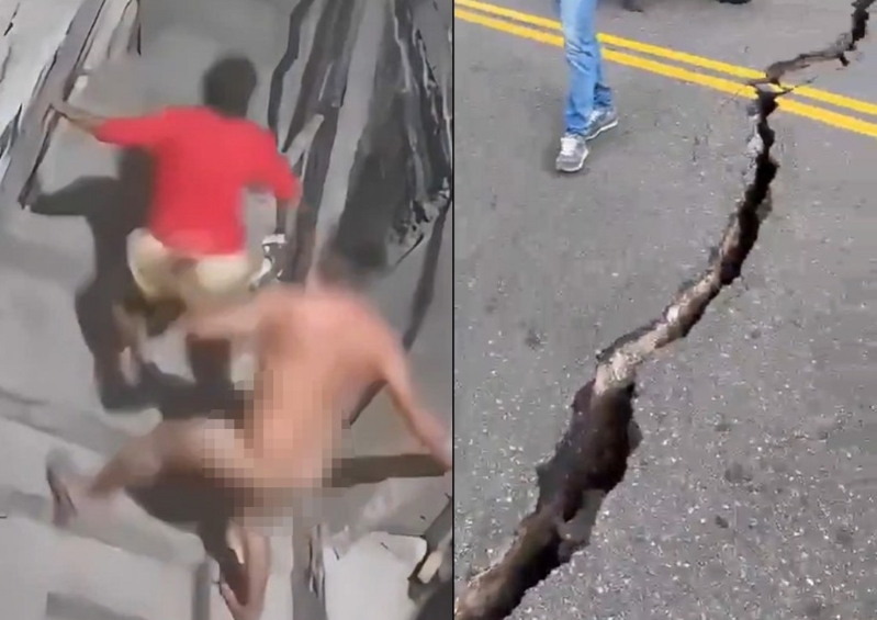 哥伦比亚发生规模6.3的大地震,震央所在的公路有巨大的裂痕,首都居民慌乱的全裸逃生。 X.jpg 哥伦比亚发生规模6.3的大地震,震央所在的公路有巨大的裂痕,首都居民慌乱的全裸逃生。 X.jpg