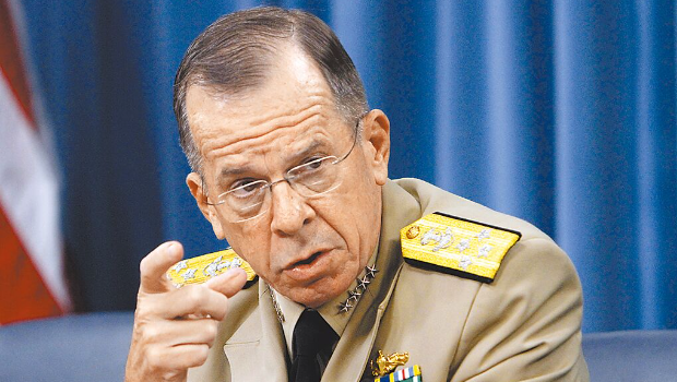 美国前参谋首长联席会议主席穆伦。 美国前参谋首长联席会议主席穆伦。