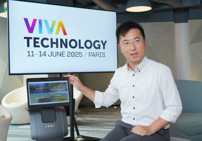 林朗熙称,希望透过展览可找到法国分销商代理temi。 叶伟豪摄 林朗熙称,希望透过展览可找到法国分销商代理temi。 叶伟豪摄