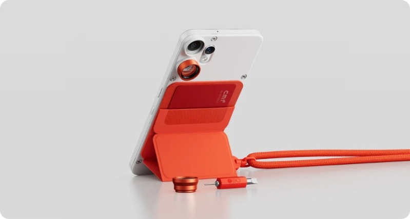 除了钱包支架,CMF Phone 2 Pro还可加装鱼眼镜及微距镜。 除了钱包支架,CMF Phone 2 Pro还可加装鱼眼镜及微距镜。