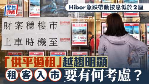 Hibor急跌带动按息低于2厘 Hibor急跌带动按息低于2厘
