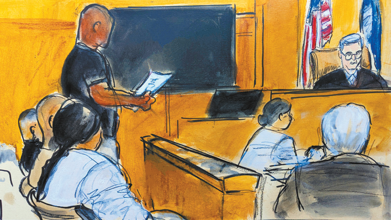 图为陪审团首席陪审员在曼哈顿刑事法庭,宣读韦恩斯坦纽约性侵案部分判决 图为陪审团首席陪审员在曼哈顿刑事法庭,宣读韦恩斯坦纽约性侵案部分判决