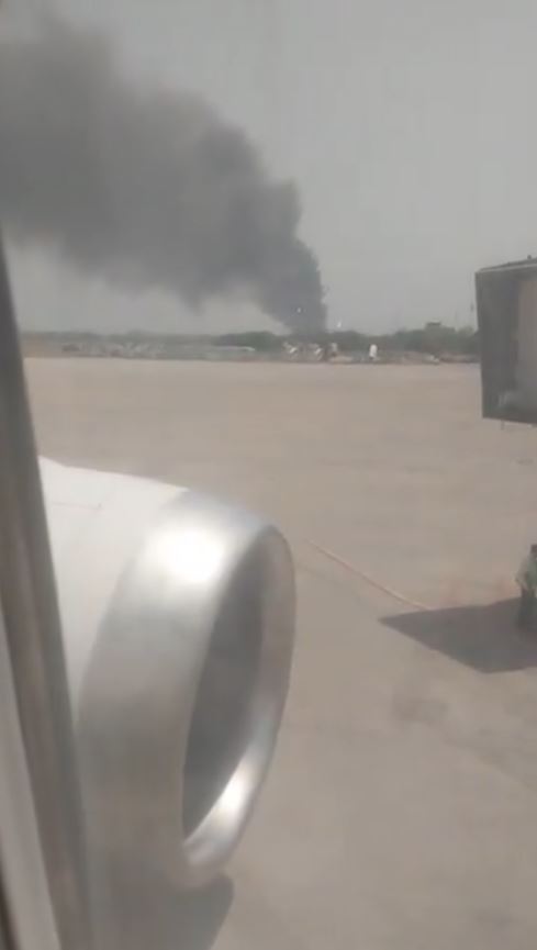 印度坠机现场。 印度坠机现场。