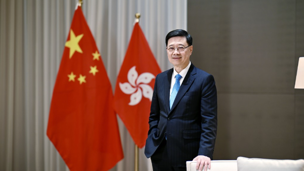 行政长官李家超接受《星岛》专访。 行政长官李家超接受《星岛》专访。