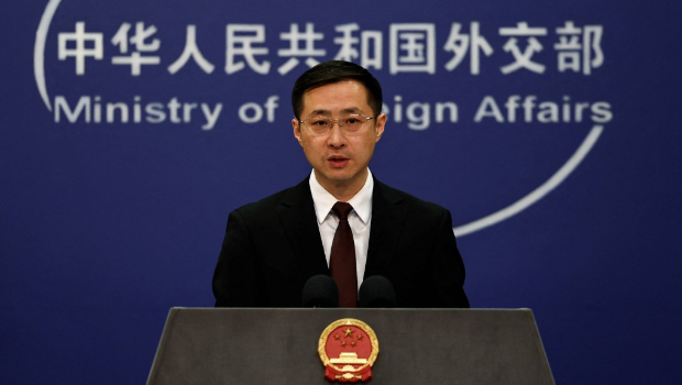 中国外交部发言人林剑。 中国外交部发言人林剑。