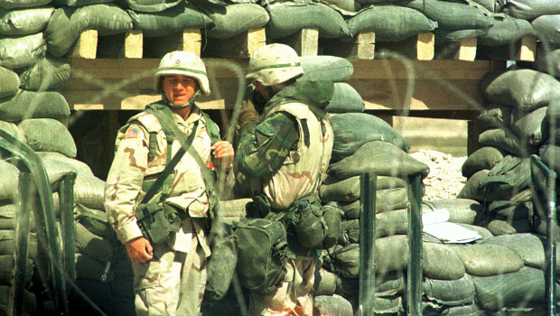 美军在科威特的资料照。 美军在科威特的资料照。