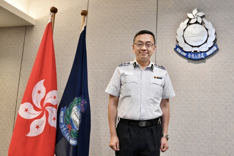 入境事务处处长郭俊峯强调,入境处会继续守好国家的南大门,坚实承担维护国家安全的责任。 卢江球摄.jpg 入境事务处处长郭俊峯强调,入境处会继续守好国家的南大门,坚实承担维护国家安全的责任。 卢江球摄.jpg