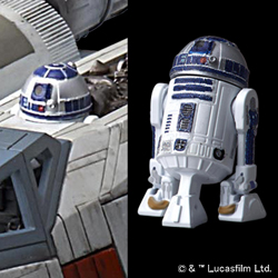 电影《星球大战》中的Xwing战机后座安放R2D2机器人。 电影《星球大战》中的Xwing战机后座安放R2D2机器人。