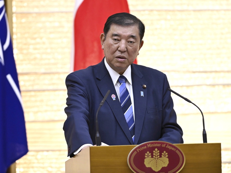 日本首相石破茂。美联社 日本首相石破茂。美联社