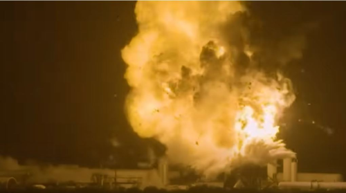 “星舰”36号飞船18日静态测试时爆炸。NASA “星舰”36号飞船18日静态测试时爆炸。NASA