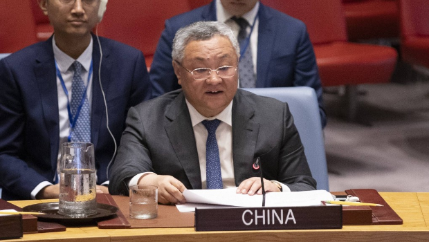 中国常驻联合国代表傅聪。 中国常驻联合国代表傅聪。