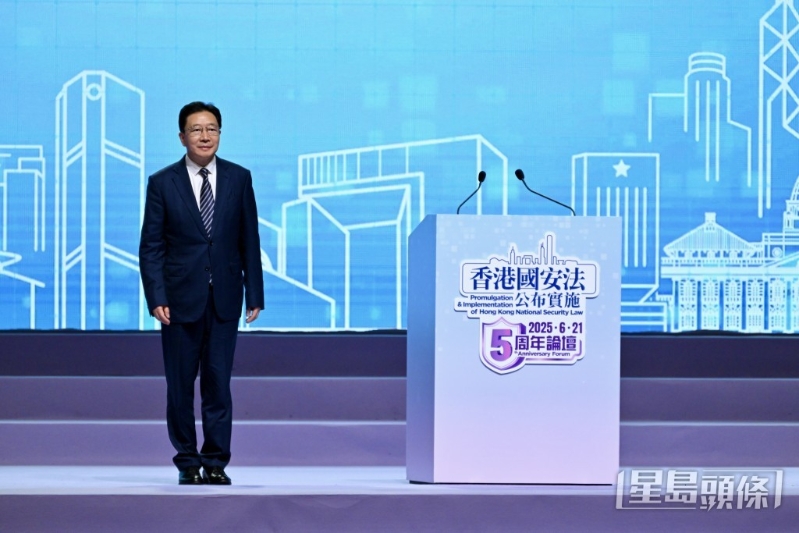 中联办主任周霁自上月底上任后,首次公开致辞。 中联办主任周霁自上月底上任后,首次公开致辞。