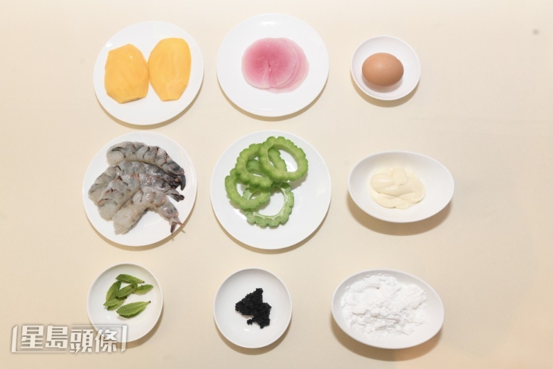 黑鱼子香芒虾球材料 黑鱼子香芒虾球材料