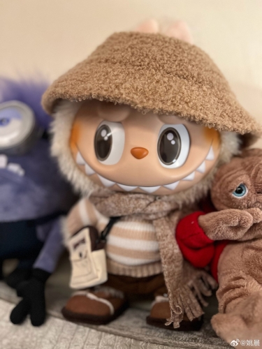 姚晨贴出的限量片LABUBU。微博@姚晨 姚晨贴出的限量片LABUBU。微博@姚晨